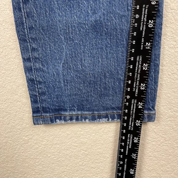 Levi's 501 Straight Leg Denim Jeans Blue Size 29 Button Fly Medium Wash Retro - Picture 12 of 14